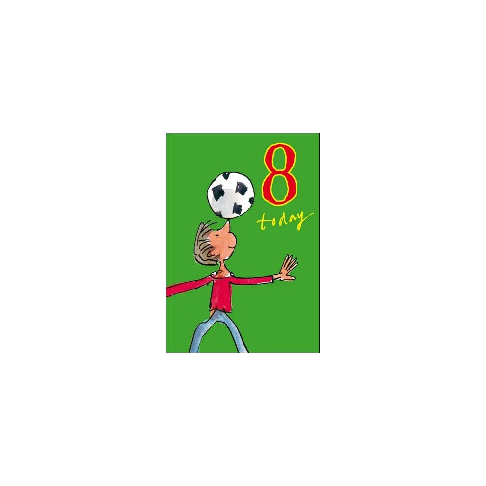 Woodmansterne Boy's Birthday Card - Age 8 - Quentin Blake - Little Footballer