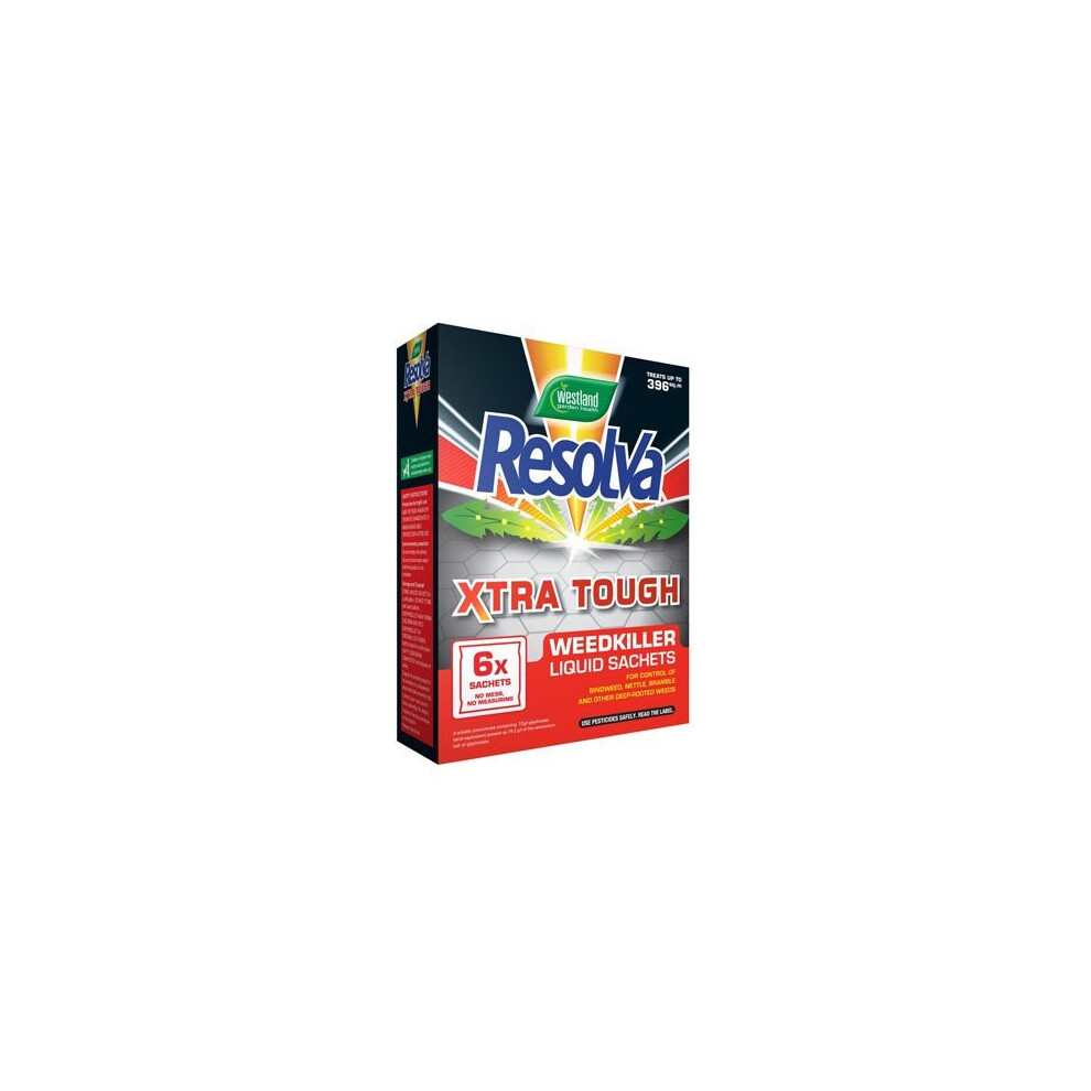 Resolva Xtra Tough Concentrated Weed Killer Sachets, 6 x 100 ml