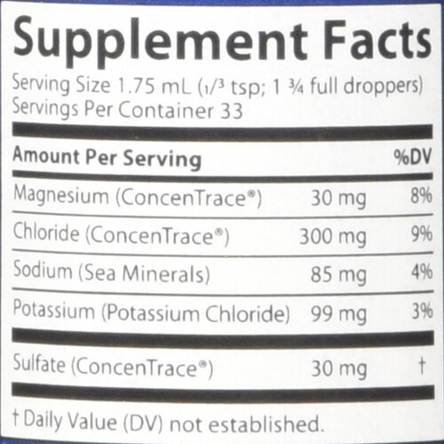 Trace Minerals Æ, Ionic Kalium, 99 mg, 2 fl oz (59 ml) 2
