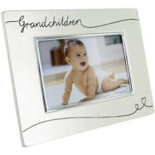 Juliana Grandchildren Two Tone Silverplated Arched 4x6" Landscape Photo Frame FS616