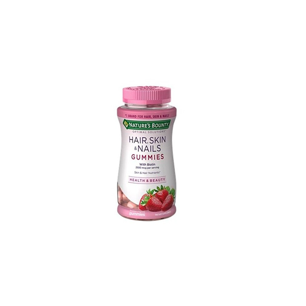Natures Bounty Optimal Solutions Hair, Skin And Nails Gummies, 80 Count