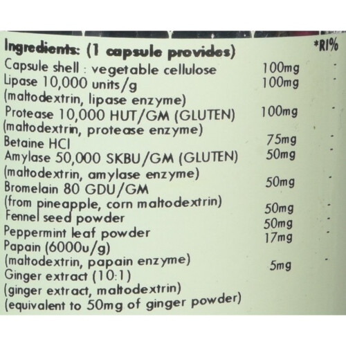 G&G Vitamins Digesta Enhance Capsules 1