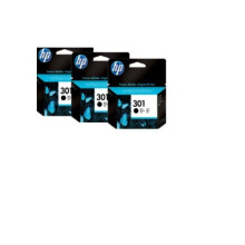 Hewlett Packard No.301 Ink Cartridges - Black (Pack of 3)