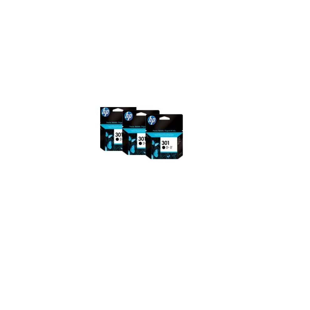 Hewlett Packard No.301 Ink Cartridges - Black (Pack of 3)