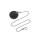 1 3/4inch 44mm black plastic bath / kitchen sink plug stainless ball chain with S hook 37 1