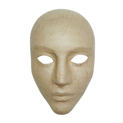 décopatch Mache Face Mask, 17 x 11 x 24cm, Brown