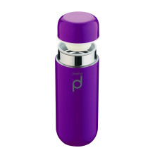 Grunwerg Pioneer Vacuum Insulated Leak Proof Drinkpod Capsule Flask 6 Hours Hot 24 Hours Cold, Purple, 200 ml