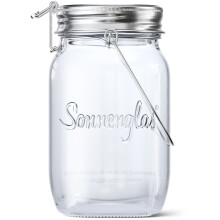 SONNENGLAS Original, Solar-powered LED Lantern & Table Light (with USB), Fair Trade from South Africa, glass and stainless steel