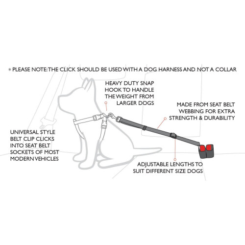 EzyDog Adjustable Car Seat Belt Attachment 2