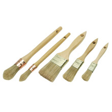 Cogex Pro 58044 Paint Brushes with Wooden Handle Set of 5 (3 Flat Brushes 30/40 / 50 mm + 2 Filbert Brushes 15/25 mm)