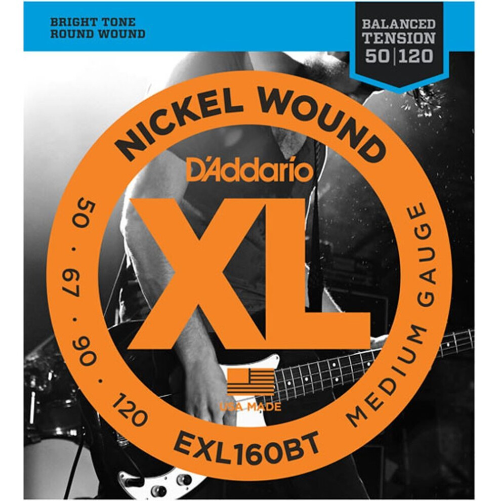 D'Addario EXL160BT 50-120 Balanced Tension Medium Nickel Wound Bass Guitar Strings