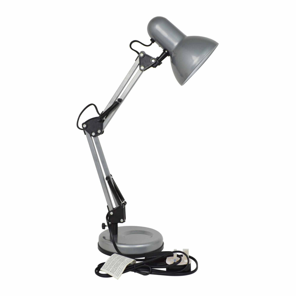 Status Valencia Angled Desk Lamp, Silver