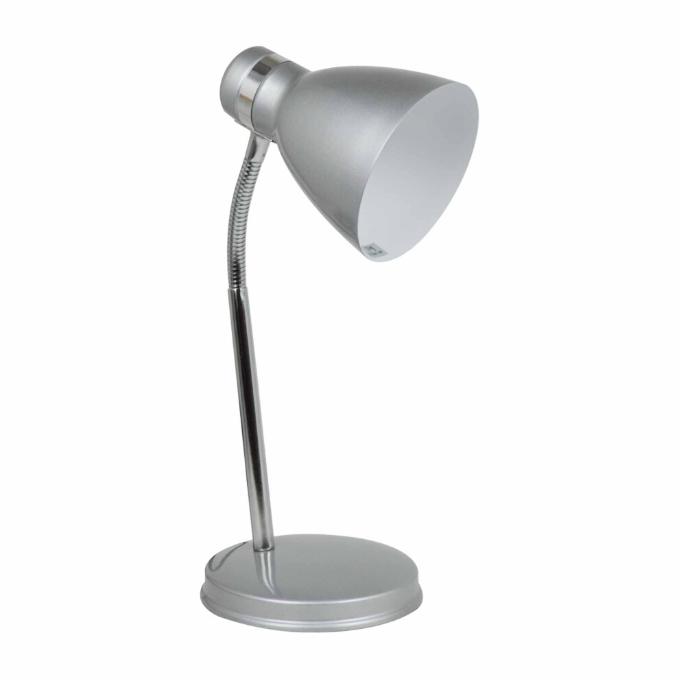 Status 60 Watt Madrid Flexi Desk Lamp, Silver