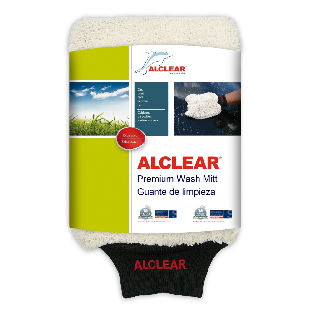 Alclear Microfiber Glove For Car Wash With Shampoo: Better Than A Car Wash Sponge, Polishing Cloth Or Microfiber Cloth; For Car, Motorcycle 4260187181961