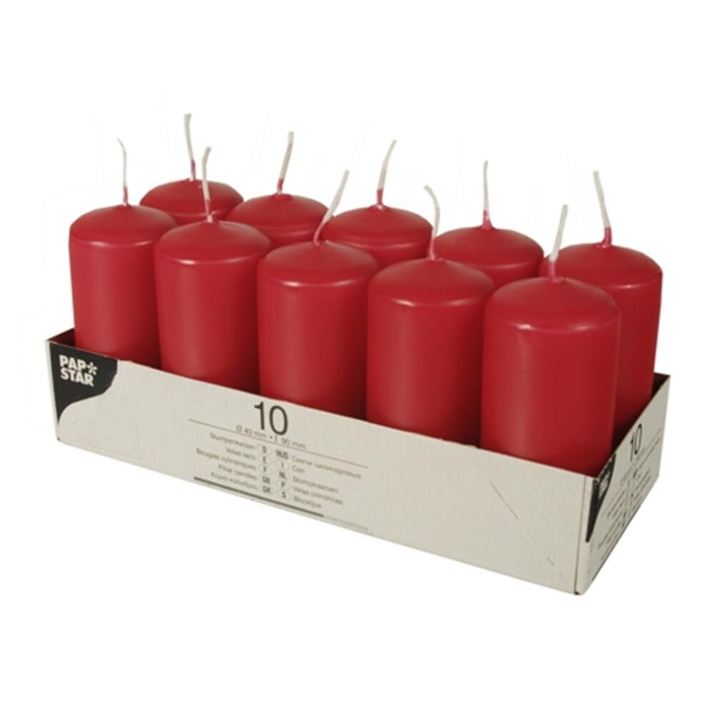 Papstar Candles, Paraffin, Red, 25Â cm, 20.2Â x 8.1999999999999993Â x 9Â cm 1Â Unit-image-OPC-PMWNXV-NEW