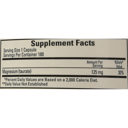 Cardiovascular Research Ltd., Magnesium Taurate, 180 Capsules 1