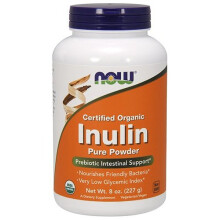 NOW Foods, Zertifiziertes Bio-Inulin, Präbiotisches Reinpulver, 8 oz (227 g)