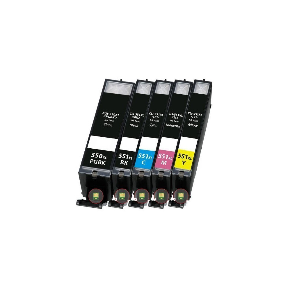 Canon Pgi550 Cli551 (14) Ink Cartridge - (Pack Of 5) Black 4250488417692