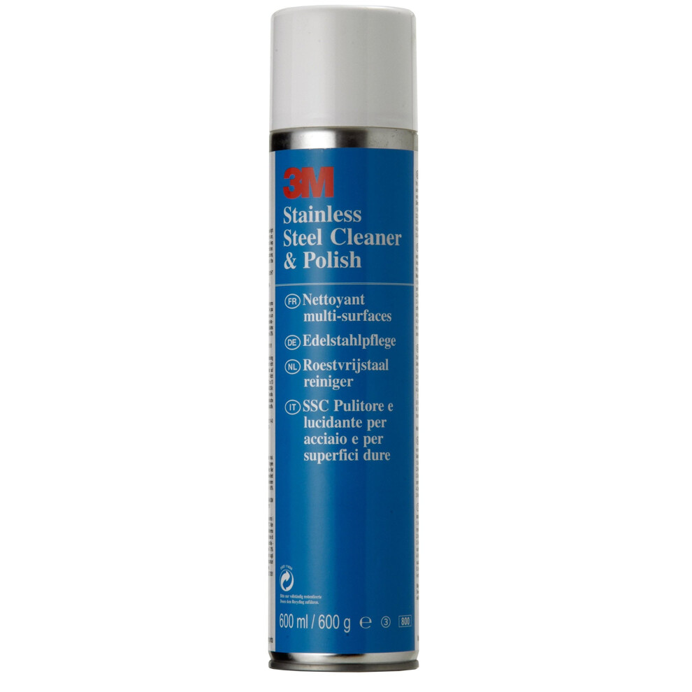 3M 941476 Stainless Steel Cleaner/Polish/Aerosol Can, 600 ml