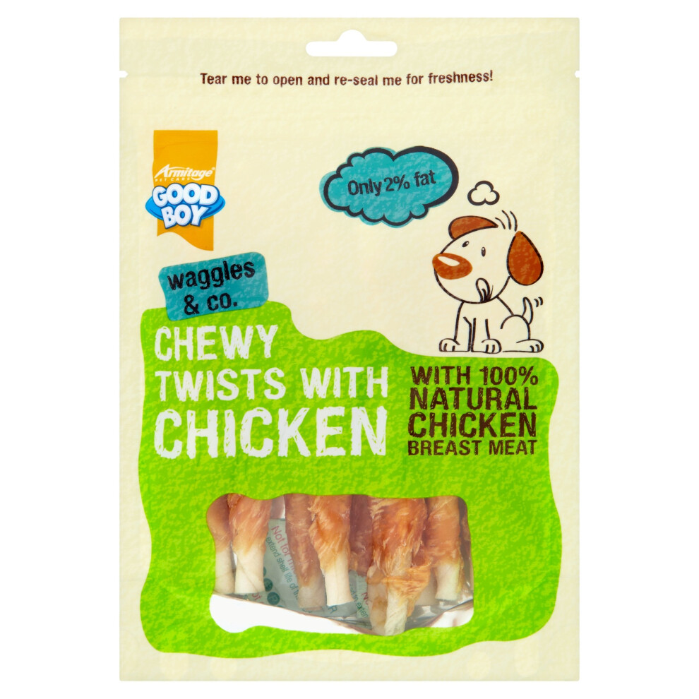 Good Boy Chewy Twisters With Real Chicken 90 G (Pack Of 5)