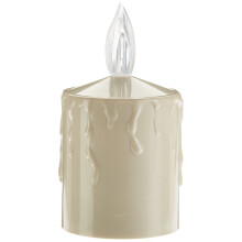 LED Kerze -Paula', Creme, 11,5cm