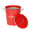 Red Metal Compost Caddy - Recycling Food Waste Bin 3