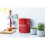 Red Metal Compost Caddy - Recycling Food Waste Bin 2