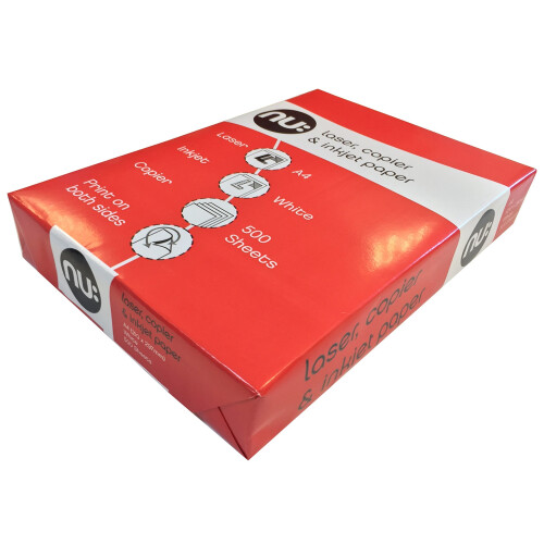 NU007342 - Nu A4 Copier Paper Ream (500 Sheets) Bright White, Smooth, 94+ Opacity, Copier/Printer Ready, Eco-Friendly 1