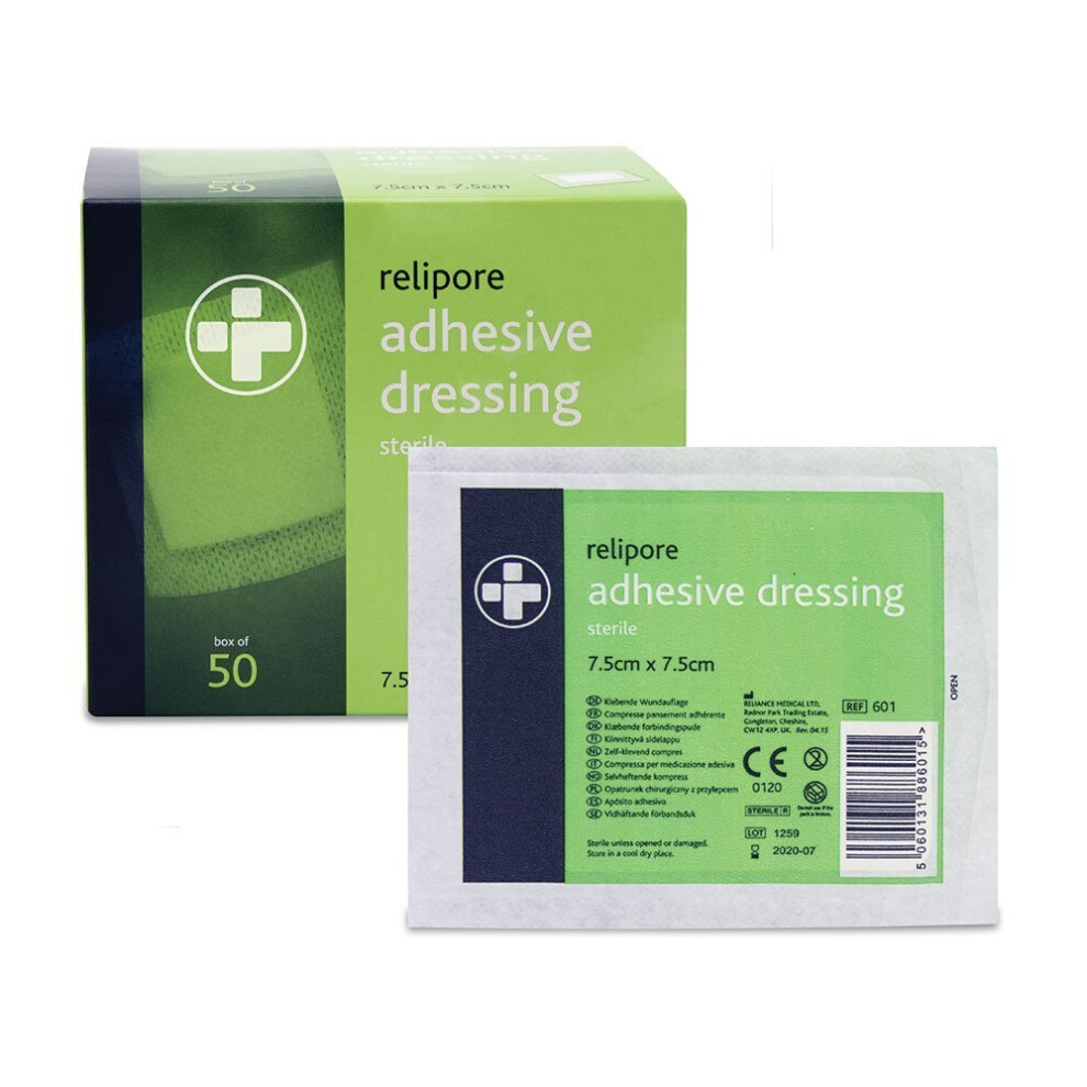 Reliance-Medical Relipore Rel601 Sterile Dressing, 7.5 Cm W X 7.5 Cm L (Pack Of 50)