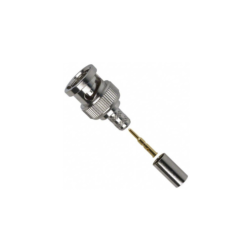 Bw 30 X Bnc Male Crimp-On Crimp On Connectors Plugs Rg59 Cctv Dvr 620947609656