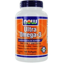 NOW Foods, Ultra Omega-3 Fischöl, 180 Weichkapseln