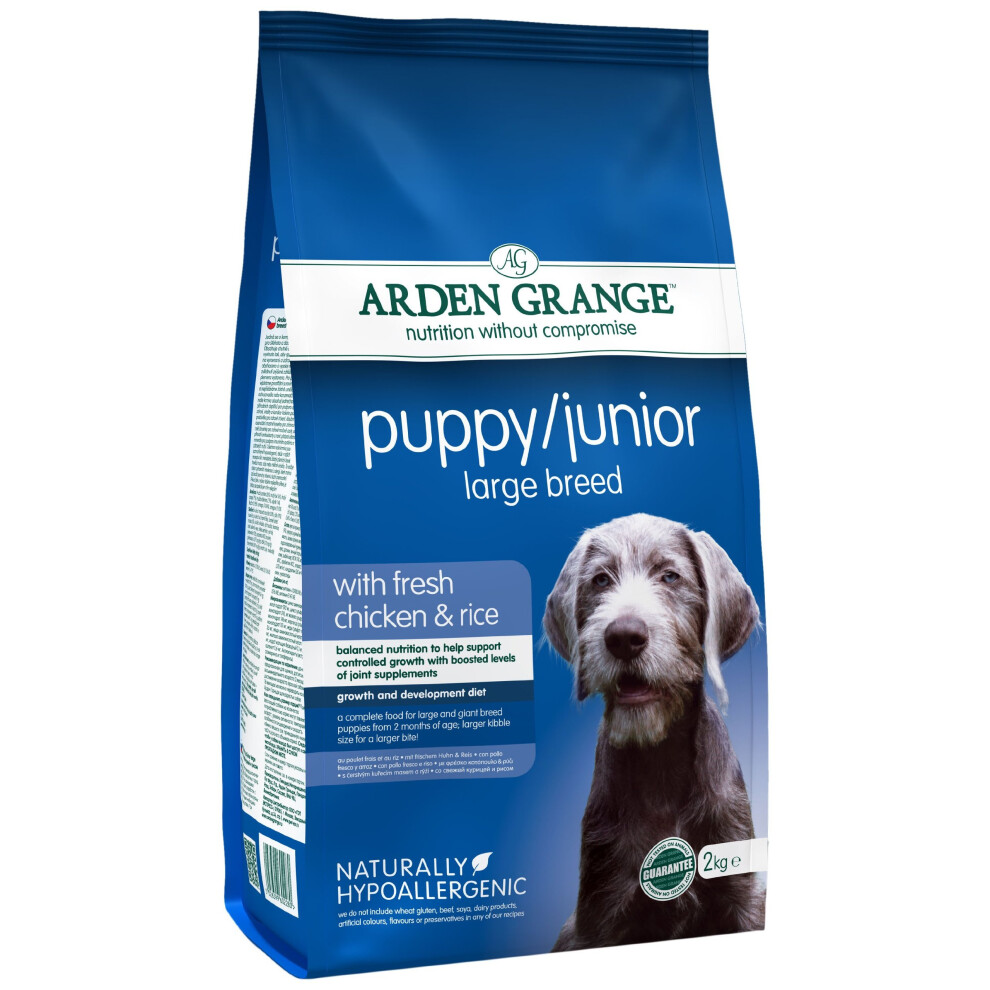 Arden Grange Chicken and Rice Puppy/Junior Large Breed Dog Food - 2 kg