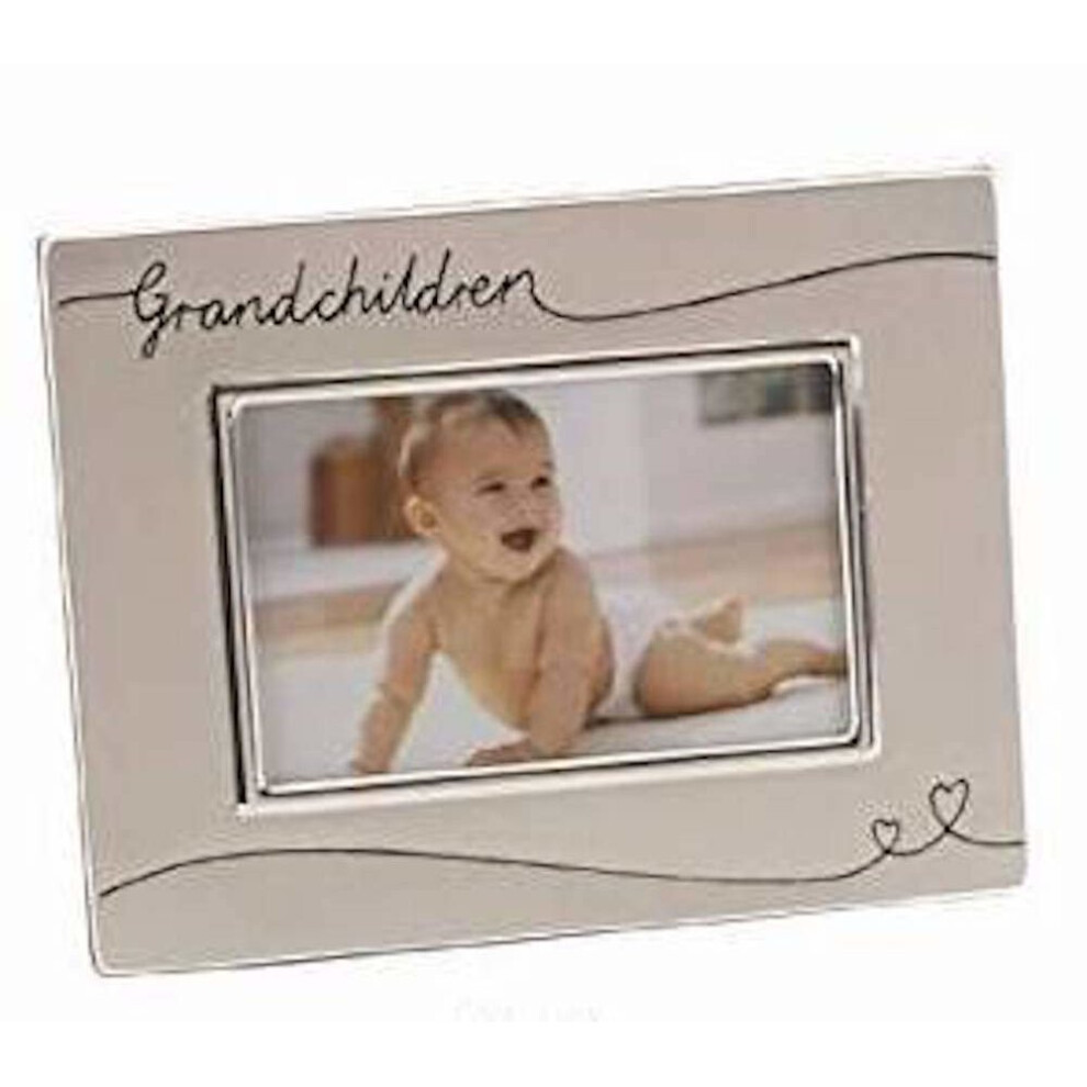 Widdop Bingham 4" x 6" Two Tone Silver plate Grandchildren Photo Frame