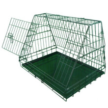 Ellie-Bo Sloping Puppy Cage Folding Dog Crate, Slanted Front, 30-inch, Black