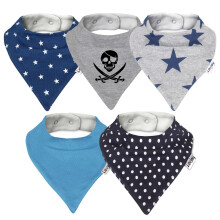 Lovjoy Bandana Dribble bibs, Super Absorbent & Soft for Teething Babies , Fits Newborn to 3 years, Adjustable Snaps, Best Baby Gift. 5 PACK (SIMPLY...