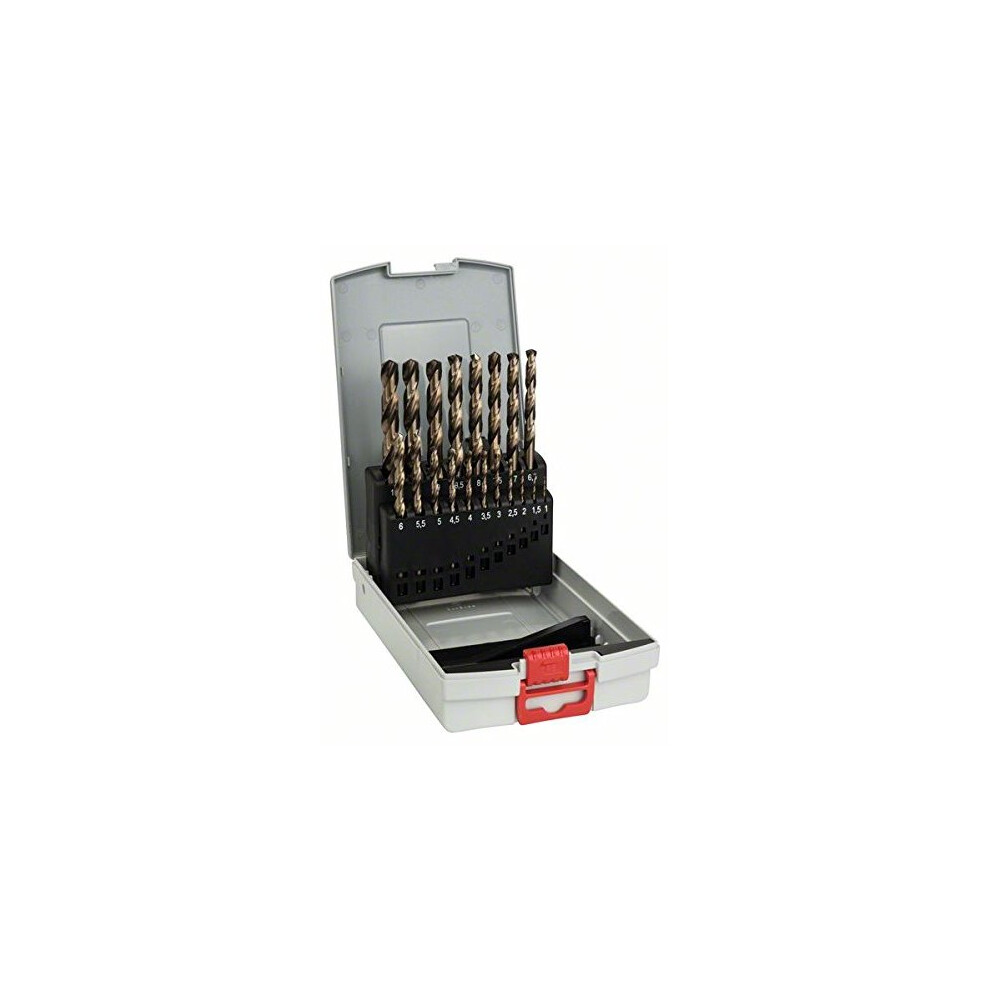 Bosch 2608587014 HSS-CO Metal Drill Bit Cassettes,1-10 mm (pack of 19)