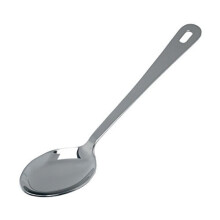 Genware NEV-300012 Serving Spoon with Hanging Hole, Stainless Steel, 12"