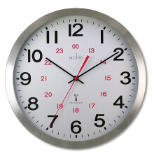 Acctim 74457 Century Radio Controlled Wall Clock, Aluminium