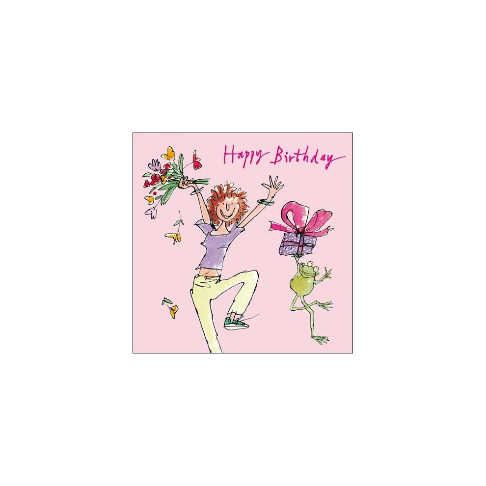 Female Birthday Card (WDM9204) Quentin Blake - Special Day - Lady & Frog