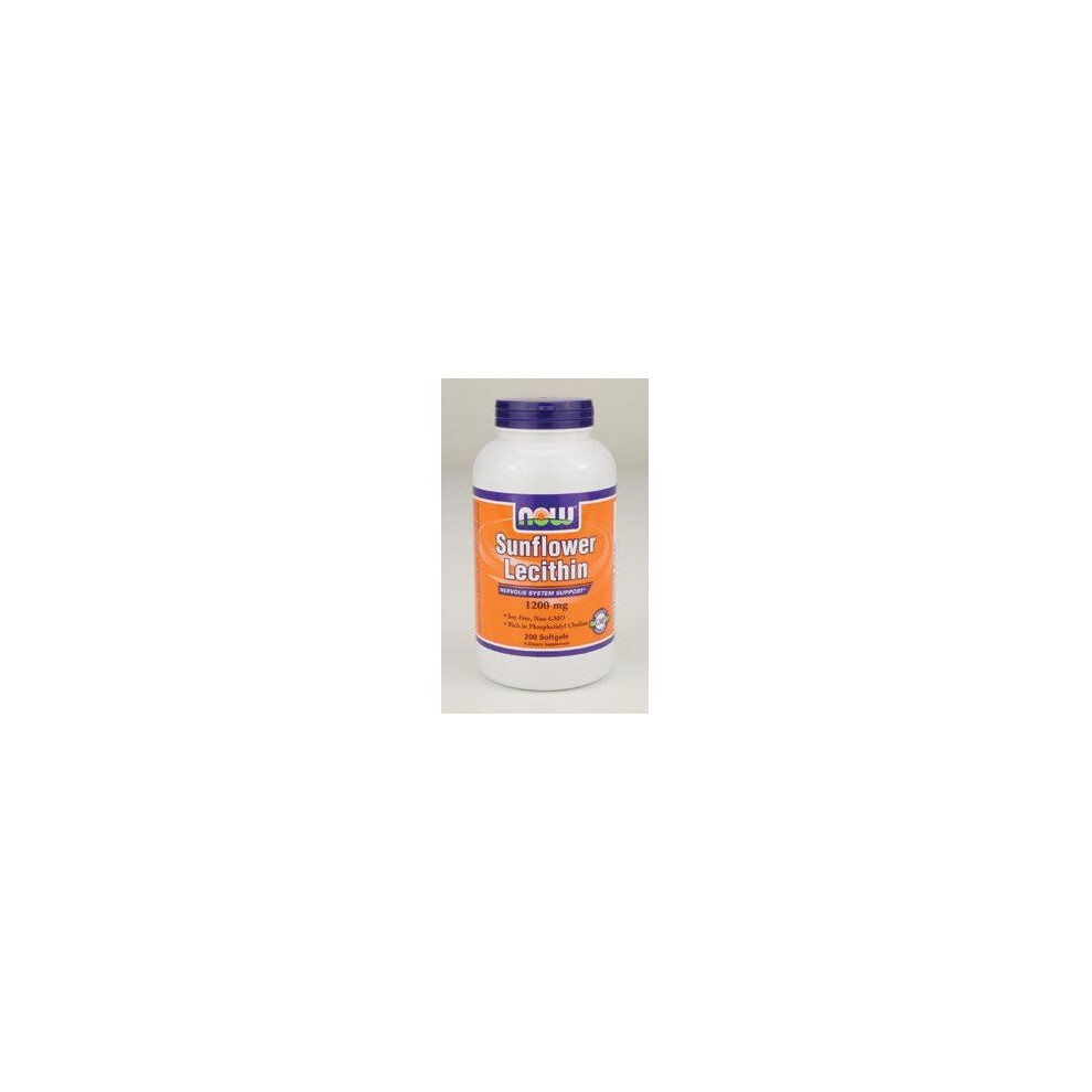 Now Foods Sunflower Lecithin 1200Mg, 200 Softgels — High-Potency Lecithin Supplement Now-02313