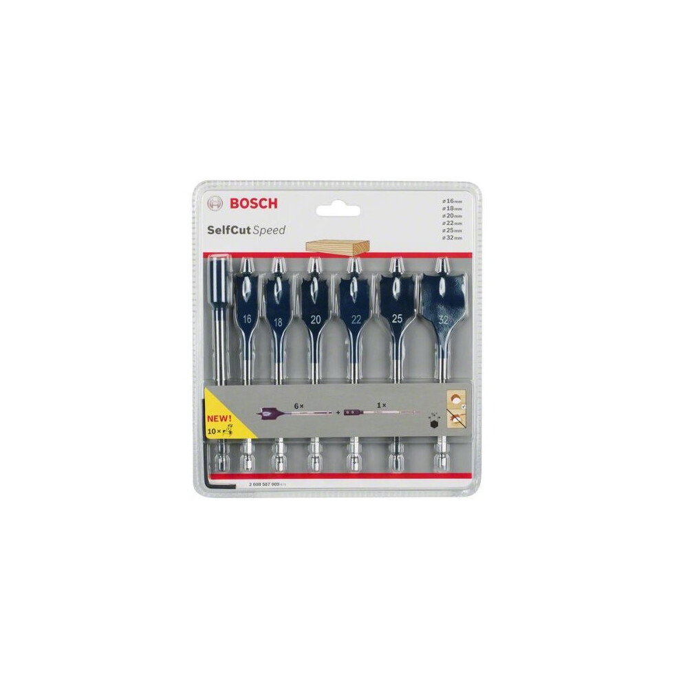 Bosch 2608587009 SELFcut Speed Set 7pcs 16/18/20/22/25/32 mm