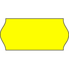SATO 26x12mm Yellow, Peelable SATO Labels (18k) Wavy Edge for Kendo 26, SAMARK 26 & Lynx Lite 2612