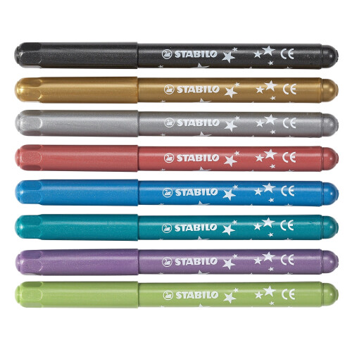 Stabilo F41130 Case with 8 Metallic Felt-Tip Pens 1