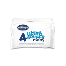 Silentnight Ultrabounce Hollow Fibre Pillow, White, Pack of 4