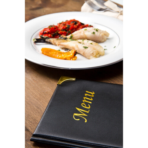 Securit Basic Range A4 Menu Holder with 2 Double Insert, Black 2