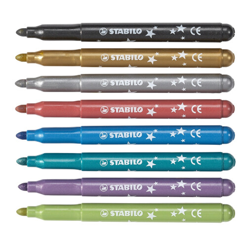 Stabilo F41130 Case with 8 Metallic Felt-Tip Pens 2