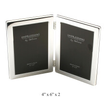 Juliana Silverplated 4 x 6 Inch Double Photo Frame