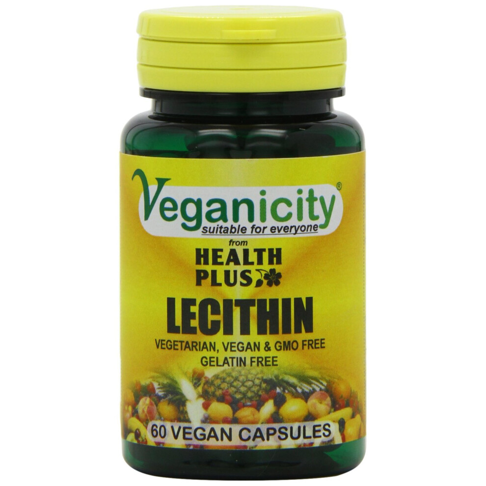 Veganicity Lecithin 550Mg Mood And Memory Supplement - 2 X Packs Of 60 Capsules (120 Capsules)