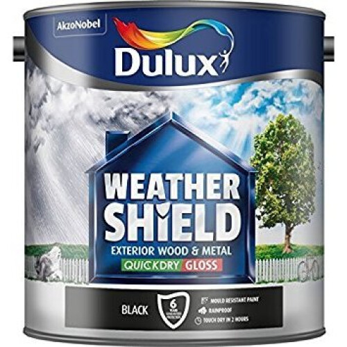 Dulux Dulux Weather Shield Quick Dry Gloss Paint, 2.5 L - Black