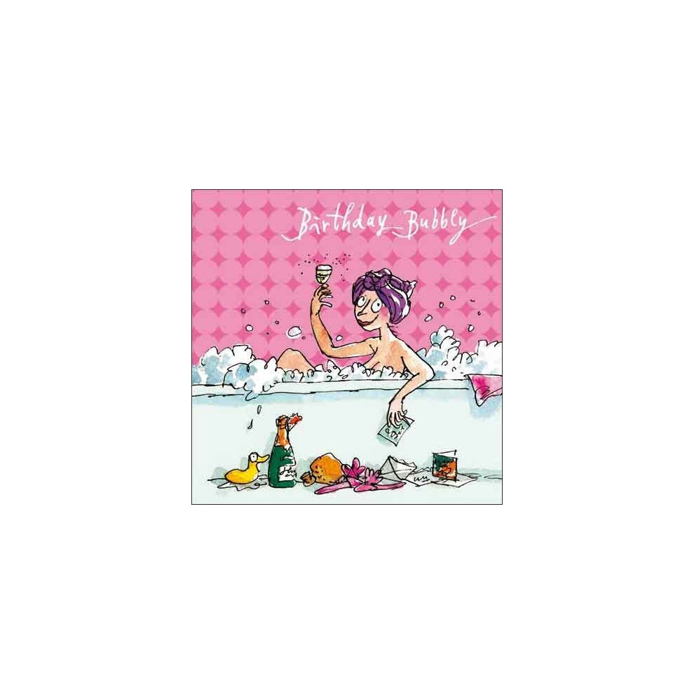 Woodmansterne Birthday Card - Quentin Blake - Female Birthday Bubbly
